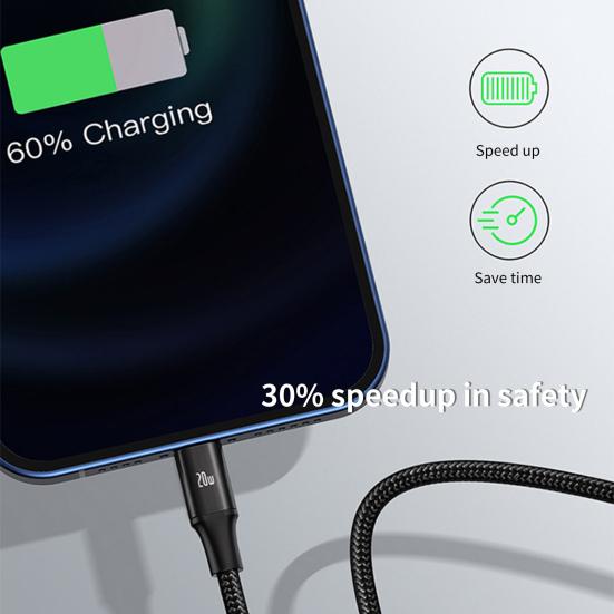 Charging Cable Three-in-One Fast Charge Nylon Braided 2A 8Pin Type-C Micro USB Charging Cord Mobile Phone Wire for Home