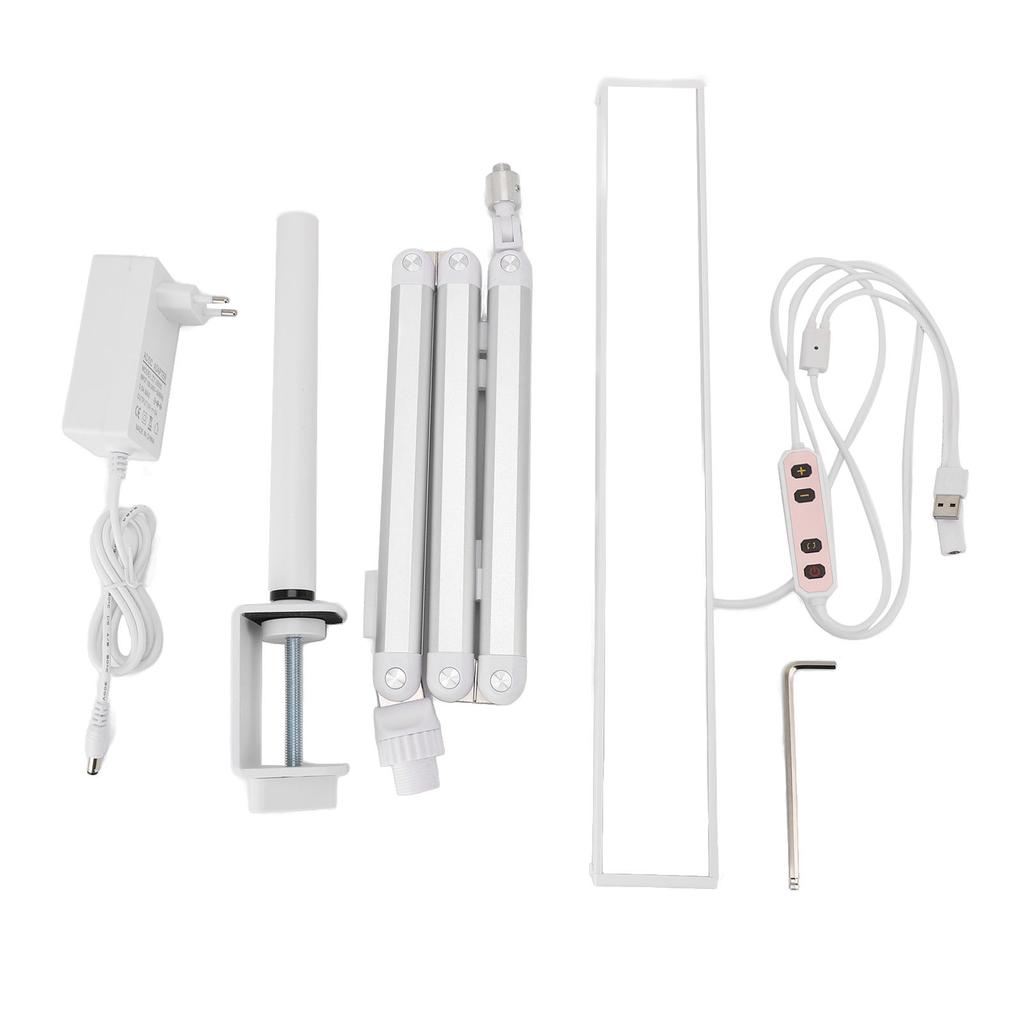 LED Desk Lamp with Clamp 360 Degree Rotation Head 3 Color Temperature Dimmable Foldable Swing Arm 14