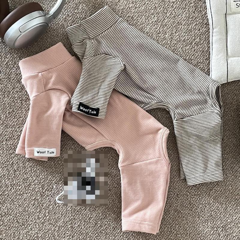 Neutral stil Husdjur Höst och Vinter Basplagg Liten Hund Teddybjörn Randig Jumpsuit med Fyra Ben Varm Bekväm Lätt Lyx Mjukt Husdjurskläder