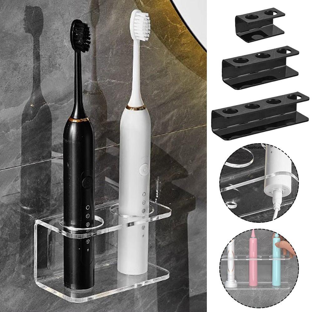 2/3/4 Holes Electric Toothbrush Holder Acrylic Toothbrush Stand  Bathroom Accessories