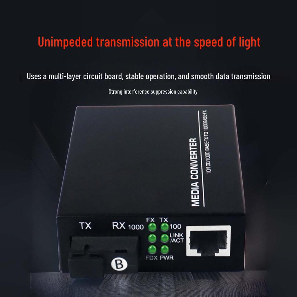 HTB-GS-03AB Single-Mode Single-Fiber Optic Transceiver SC - Gigabit 1 Fiber, 1 Electric