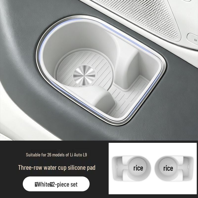 Silicone Anti-slip Cup Holder Pad for Li Auto L9 (3-Row) - Enhances Interior with Stylish Car Upgrade