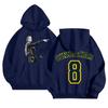 Unisex Lightweight Long Sleeve Pullover Hoodie with Pocket and Print for Casual Wear