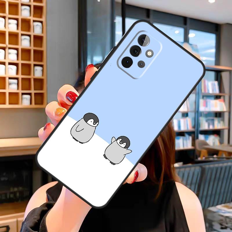 Cute Penguin Case For Samsung Galaxy A14 A34 A54 A52S A12 A22 A32 A52 A72 A13 A33 A53 A73 A31 A51 A71