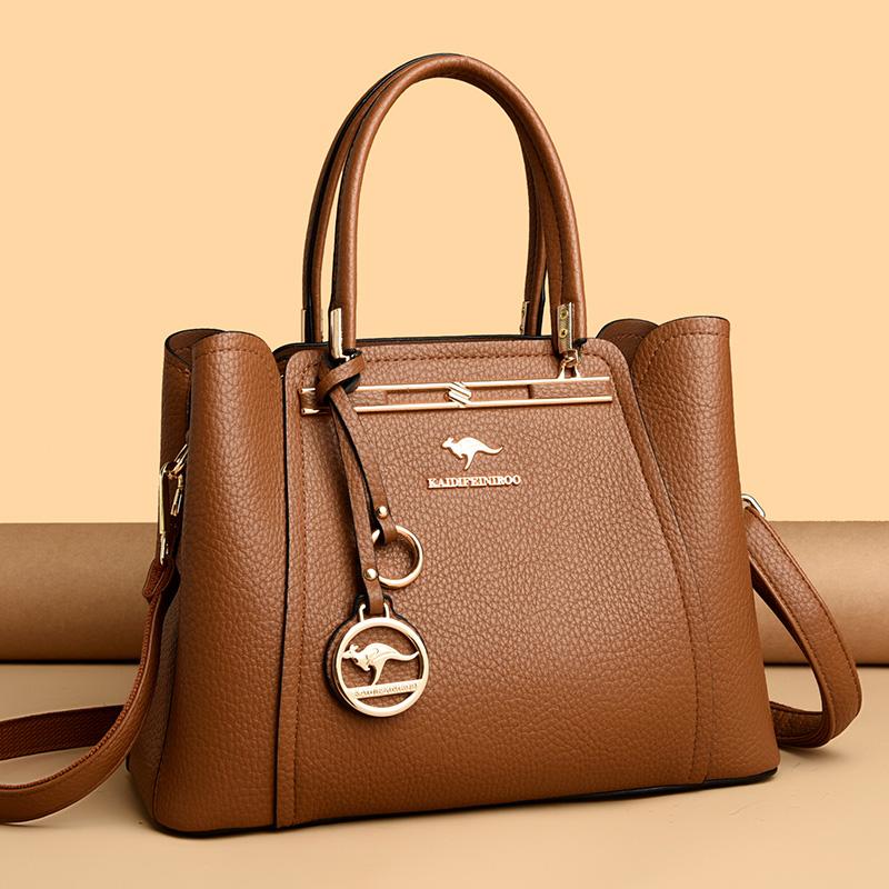 Luxury Women Designer 3 Layers Shoulder Crossbody Sac Ladies Large Capacity Leather Handbags