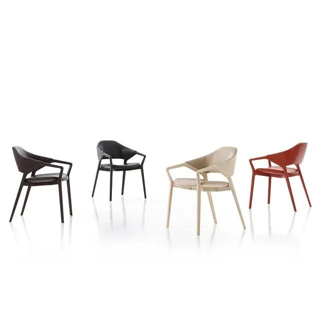 Modern Fashion  Lounge Chair PU Wood Study Dining Room Bedroom Hotel Office Meeting Chairs Home Design Gift