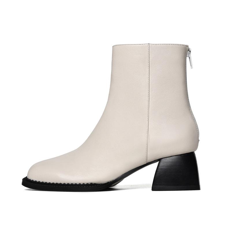 

2025 осень и зима новые ботинки на толстом каблуке ветер круглый носок универсальные ретро кожа челси OEM 39