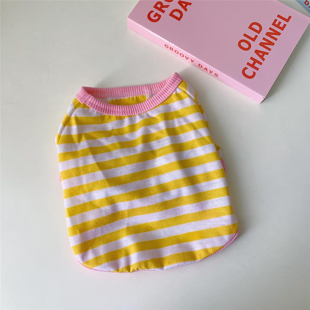Spring Summer Pet Striped T-shirt Teddy Dog Cat Yorkshire Schnauzer Two-legged Shirt Clothes Dog Clothes for Small Dogs Girl