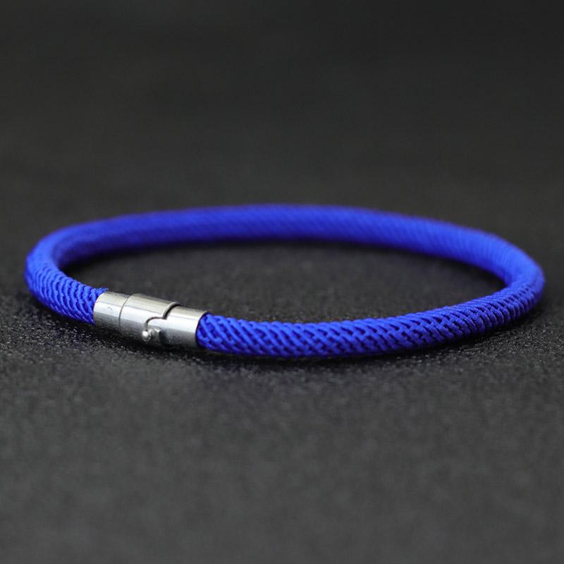 Noter Men Rope Bracelet Silver Color Double Safety Buckle Outdoor Adventure Survival Braclet Boyfriend Gift Beach Surf Jewelry