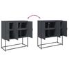 Highboard Anthracite 100.5 x 39 x 107 cm Steel