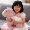 55cm Rosa Pferdekissen Stofftier Kuschelpferd Plüschtiere Niedliche Tiere Kuschel-Wurfkissen für Mädchen Zuhause Sofa Deko