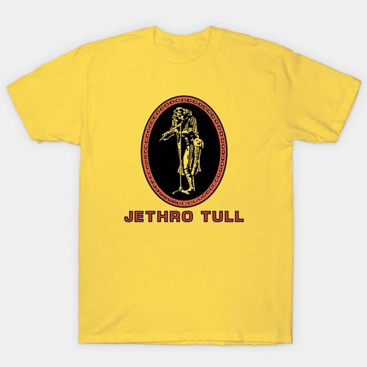 Jethro Tull Jethro Tull Band Short Sleeve Yellow All Size T-Shirt HH61 S
