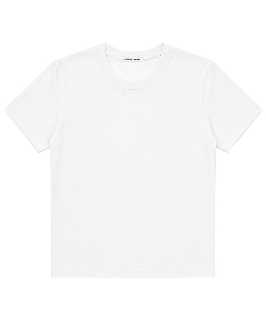 LERENNE Semi Crop T-Shirt - White