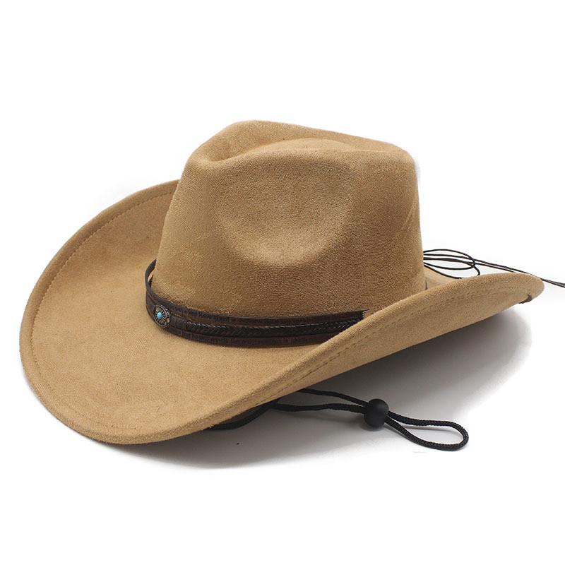 Mandarin Indian Leather Hat With Wide Brim Sunshade And Breathability For Vintage Men Women