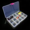 15 Slots Adjustable Plastic Fishing Lure Hook Tackle Box Storage Case Organizer