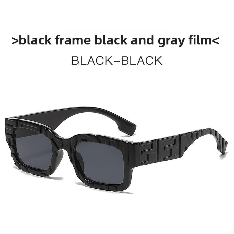 

F House Square Optical Sunglasses With Pc Frame And Tinted Lenses For Casual Wear BlackFrameGreyLenses