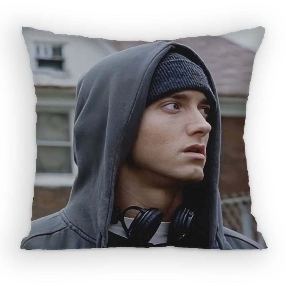 Rapper Singer EEminem Pillow Case Antidustmite Pillowcase Invisible Zipper Silky Short Plush Sofa Cushion Cover