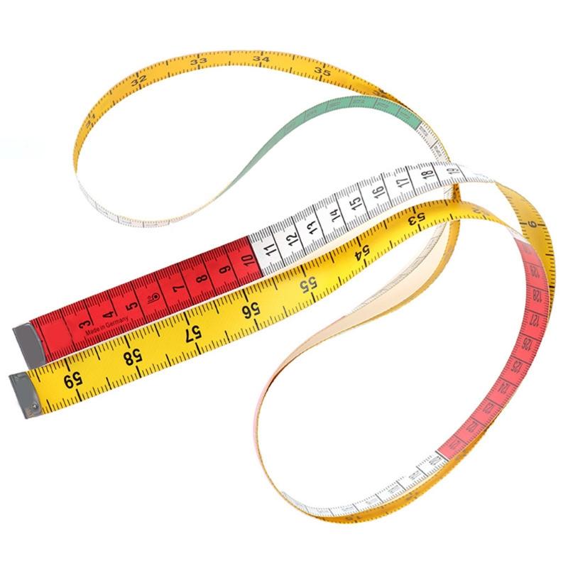 סרט מדידה סרט מדידה גוף סולם כפול סרט מדידה לתפירה גוף חייט 60 אינץ'/ 150 לס"מ