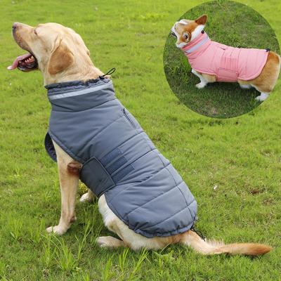 Casaco Refletor para Cão Outono/Inverno: Algodão Quente e Espesso para Cães de Porte Médio a Grande