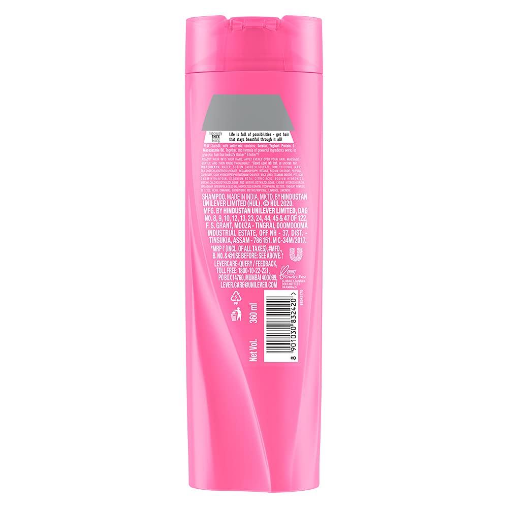 Sunsilk Shampoo Ispessente e Lunghezza Lussuriosi 360 ml e Balsamo Nutriente Morbidezza e Liscezza 180 ml