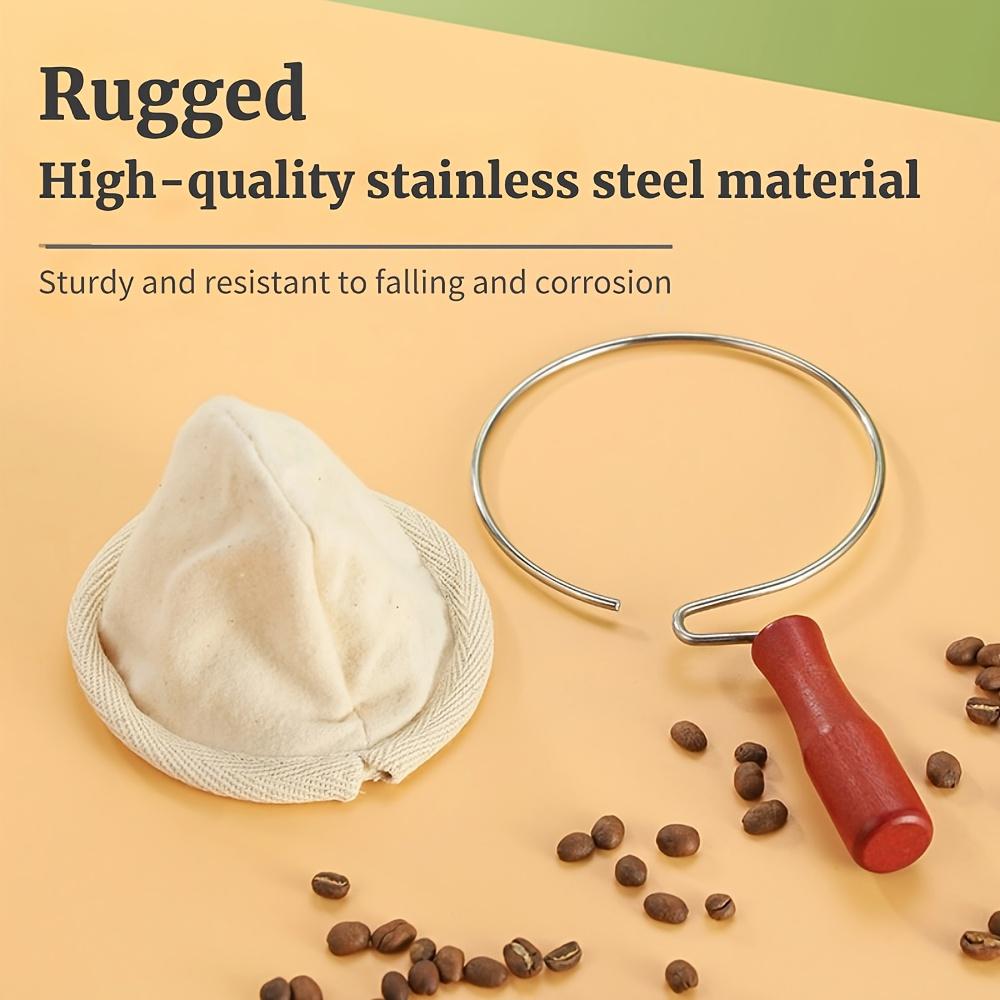 1/2pcs Coffee Filter Bag With Handle Reusable Flannel Filter Cloth Drip Filter Net for Hand Brewing Cafe Tea Home Filtering Tool