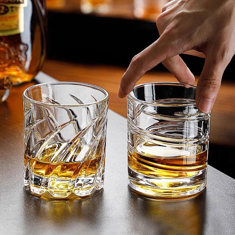 260ml/285ml/268ml Creative Whiskey Glass Wine Goblet Transparent Cocktail Glass Water Bottle Premium Wine Glass Bar Accessories