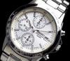 Seiko Reloj de Hombre Cronógrafo SND363PC Pulsera de Acero Inoxidable Plateada Subesfera de 1/20 de Segundo Tacómetro Indicador de Fecha Cuarzo Japonés Auténtico Nuevo