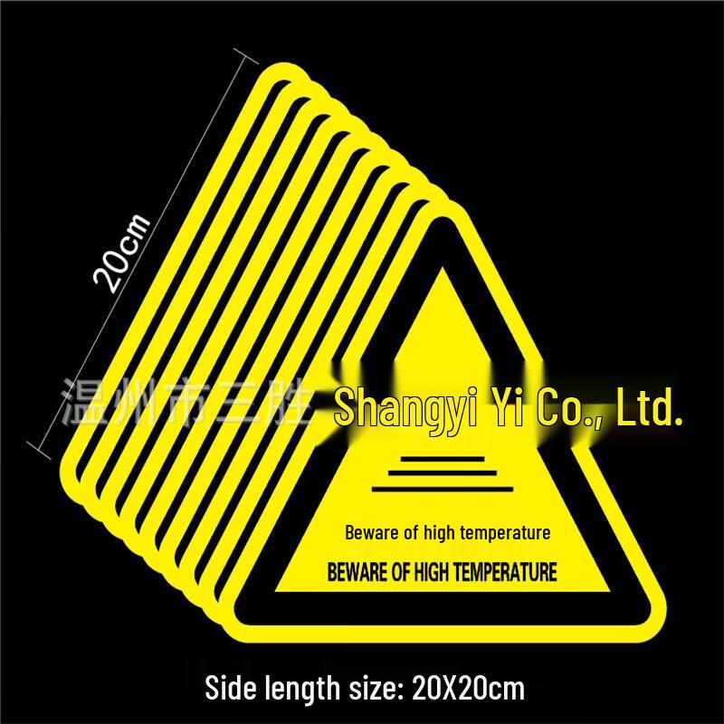 WEZHO Triangular High Temperature Warning Sticker