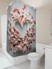 3D Heart Burst Shower Curtain | Romantic and Modern Bathroom Decor