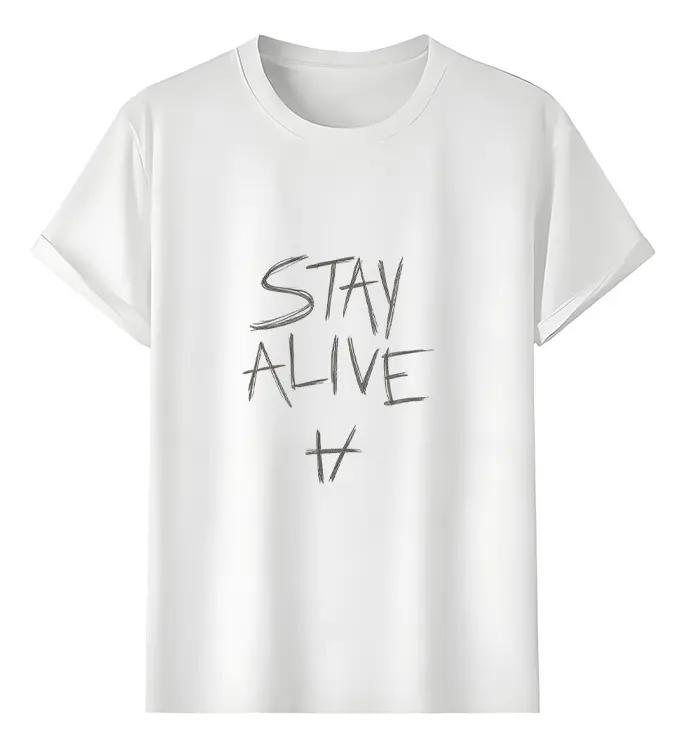Tshirt Muscle Freaks Stay Alive Estilo Grunge Camiseta