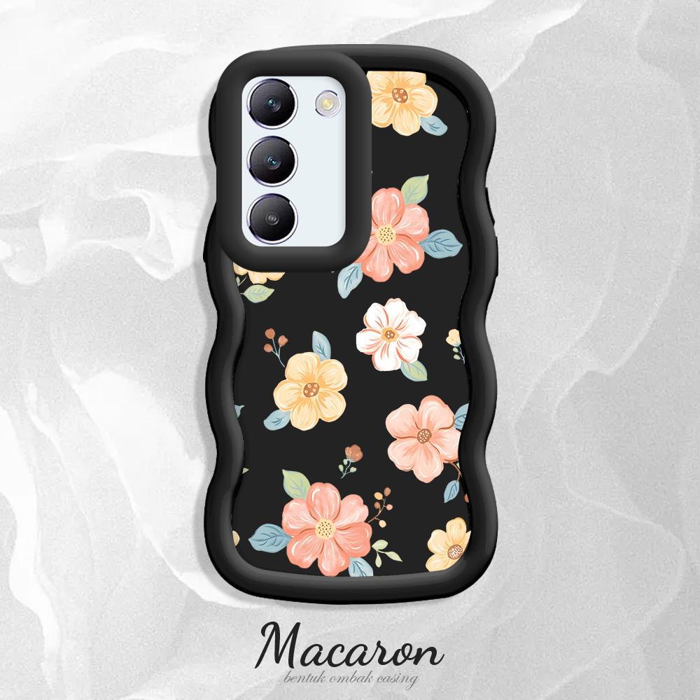 

Окрашенный узор Big Wave Edge Мягкий силиконовый материал Macaron чехол для телефона противоударный защитный резиновый чехол для OnePlus Vivo Motorola Moto Motorola Moto E14 чёрный