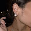 Imitation Pearl Simulated Pearl Earrings Gold Color Vintage Retro Jewelry  For Women