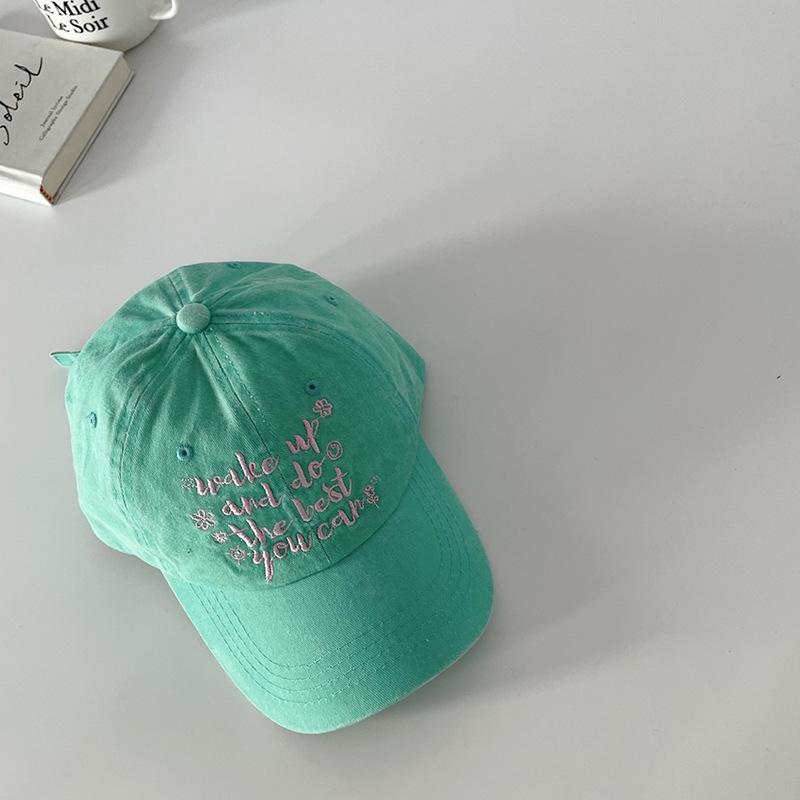 Korean Version Ins White Washed Baseball Cap for Women, American Retro Letter Made Old Duckbill Cap, Summer Sun Hat for Men