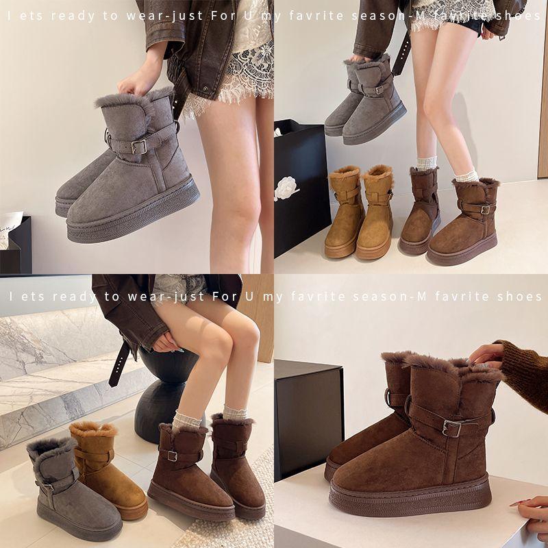 Cizme de zăpadă rezistente la frig pentru femei, noi de iarnă, super la modă, cu catifea groasă, călduroase, versatile, pantofi de bumbac pentru femei