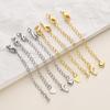 5/10pcs/Pack 14/18K Gold Color Plated Brass Various Extension Chain With Lobster Clasps for DIY Necklace Jewelry Making Findings