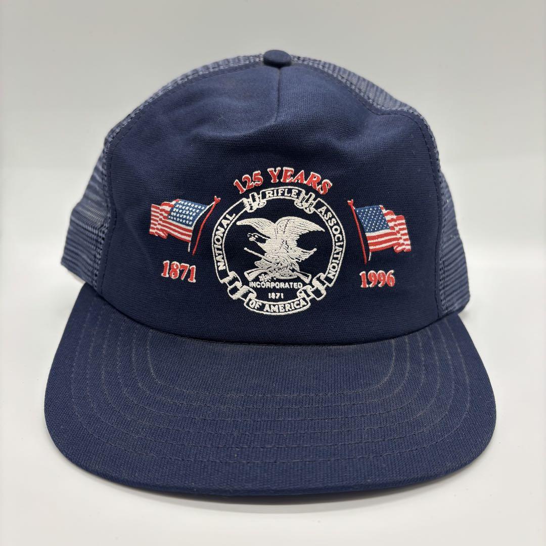 

[USED] Rare 90s Vintage USA Made 125th Anniversary NRA Trucker Cap