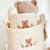 Storage Basket Soft Texture Wide Application Cotton Assorted Cartoon Organizer Box Household Supplies