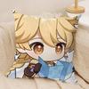 Aether Cute Cute Genshin Impact Cushion Cover Silky Short Plush Invisible Zipper Dustproof Sofa Pillow Case For Home Decor