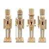 38cm Christmas Nutcrackers Soldier Unfinished Nutcrackers Figurine Painting Craft Unpainted Puppet Ornament Decors