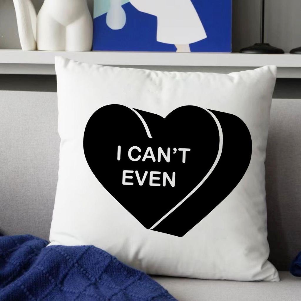 Black Luxury Pillow Cover, Sofa Cushion Cover, Dormitory Bedroom Pillow Cover, Pillowcase, Square Home Decoration