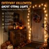 Battery Operated Halloween Ghost String Lights LED Hanging Decorative Lamp for Indoor Outdoor Yard Party Haunted House Bar Holiday Atmosphere