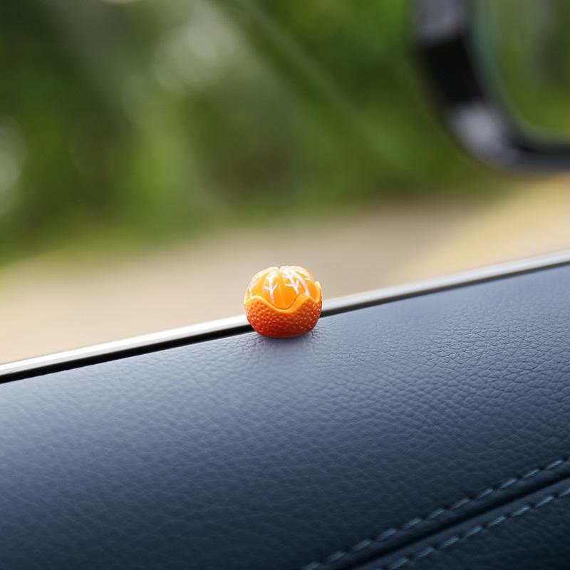 Orange Mini Car Ornaments for Rearview Mirror & Center Console Decor
