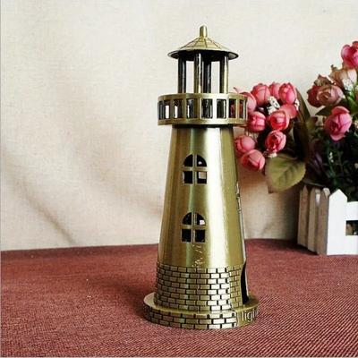 1pc Sea Beacon Lighthouse Metal Decoration China Famous Landmark Building Home Furnishings Photography Props