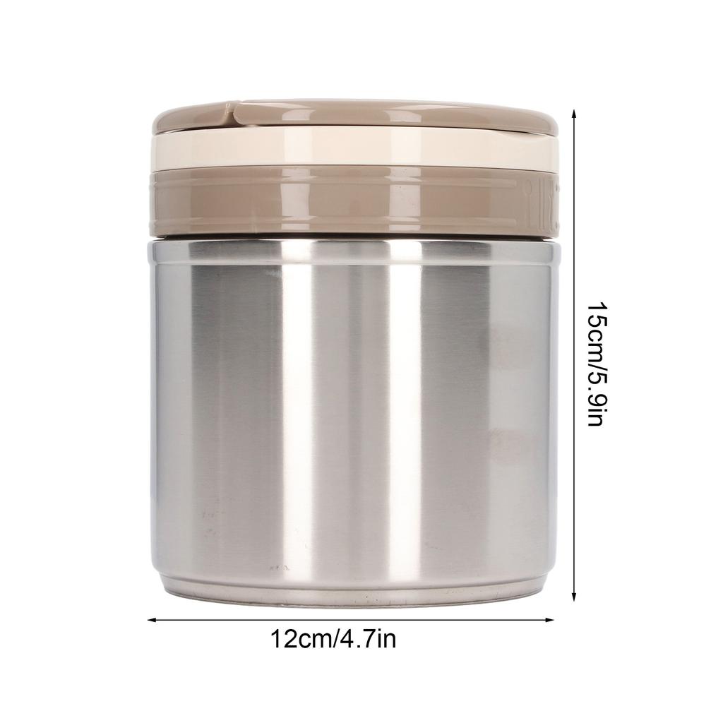 Insulated Food Jar 304 Stainless Steel Japanese Round Shape Vacuum Lunch Food Container for Worker 1.2L