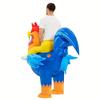 Inflatable Rooster Costume for Women Man Aldult Rooster Party Ride On Animal Blow Up Costumes Halloween