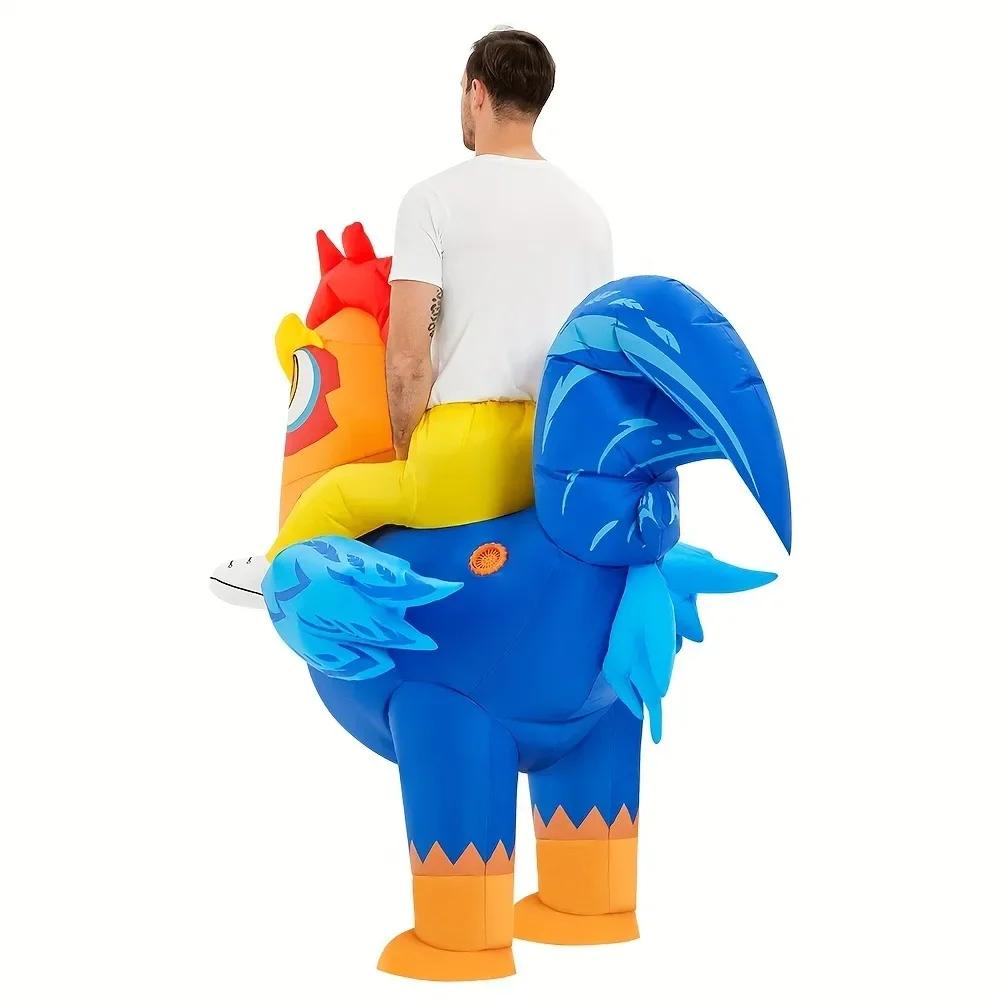 Inflatable Rooster Costume for Women Man Aldult Rooster Party Ride On Animal Blow Up Costumes Halloween