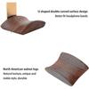Headphone Hook Holder, Hanging Bracket, Headphone Stand, Hook, Wall Mount, Walnut Wood Headphone Holder For Headphones, Studio And Pc Gaming (walnut)