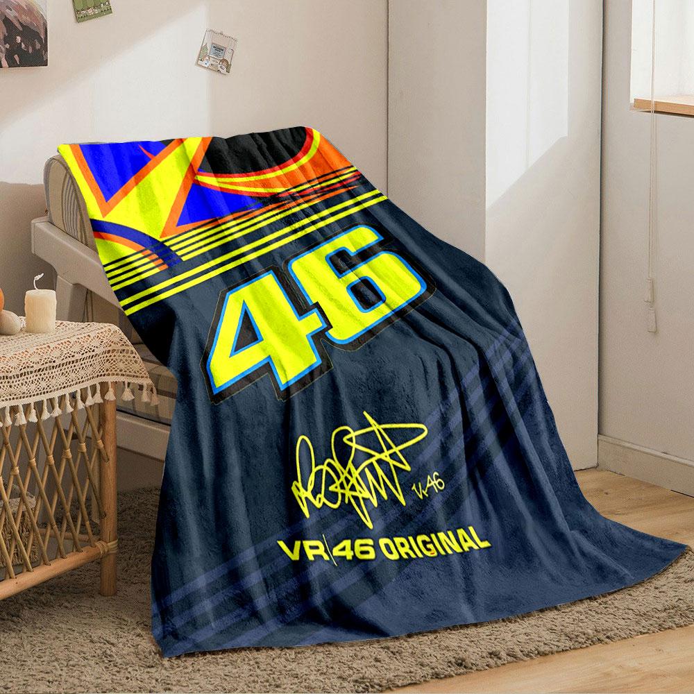Racing-Stil VR46 Decke für alle Jahreszeiten Decke Mittagspause Überwurf Geschenk