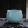 Chinese Tradition Ru Kiln Ceramic Tea Cup Handmade Ice Crack Teacup Household Tea Bowl Travel Personal Master Cup Tea Set