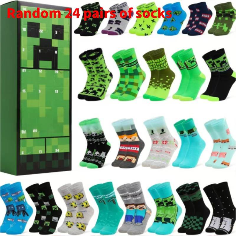Countdown Socks For Kids And Teens With Cotton Material For Christmas Celebration And Holiday Gift